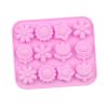 12 Grids Flower Silicone Cake Mold DIY Handmade Soap Mould