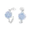 S925 Sterling Silver Ultraviolet Color-Changing Rose Earrings