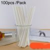 100pcs /Pack 6x197mm Disposable Paper Straws Biodegradable Party Drinking Straws Dessert Table Decoration Prop