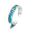 S925 Sterling Silver Aurora Star Little Prince Fox Open Ring