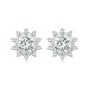 S925 Sterling Silver Plated With White Gold Shining Moissanite Earrings