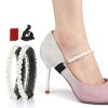 1pair Pearl Lace Shoelace High Heel Anti-Drop Tie Slipper Fixing Strap