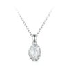 S925 Sterling Silver Platinum-plated Teardrop-shaped Moissanite Necklace