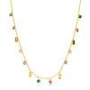 Colorful Dopamine Zirconia Small Accessories Stainless Steel Collarbone Chain