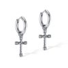 1pair Personalized Stainless Steel Cross Earrings