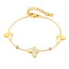 OPK GS1568 Stainless Steel Personalized Hollow Butterfly Zirconia Bracelet