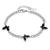 Cool Style Stainless Steel Acrylic Butterfly Accessory Bracelet