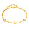 OPK GS1567 Love Hand Jewelry Temperament Zirconia Stainless Steel Bracelet