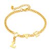 OPK GS1565 Exquisite Compact LOVE Letter Stainless Steel Simple Bracelet