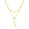 OPK GX2436 Stainless Steel Tassel Pentagram Pendant Stacking Necklace