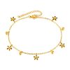 OPK GZ199 Stainless Steel Flower Beads Anklets