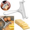 Cheese Slicer Adjustable Thickness Butter Cutter Stainless Steel Wire Scraper