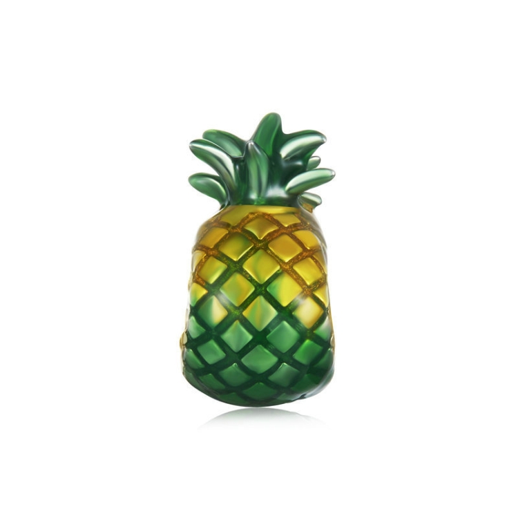S925 Sterling Silver Platinum Gradient Pineapple DIY Beads