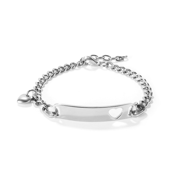 OPK 1151 Stainless Steel Smooth Skeleton Heart Bracelet