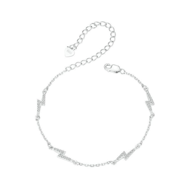 S925 Sterling Silver Platinum-plated Lightning Bracelet