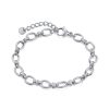 OPK 1384 Stainless Steel Plain Chain Jewelry Simple Splicing Bracelet