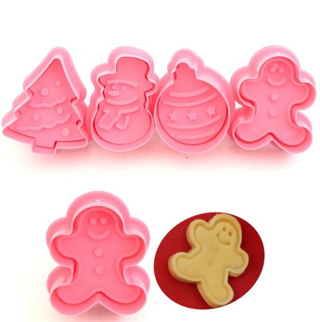8 PCS Fondant Cake Tool Christmas Cookie Spring Stamper