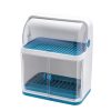 Tableware Storage Box Drain Rack Plastic Cupboard With Lid