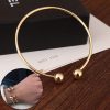 Copper Great Ball Alloy Opening Bangle For Woman