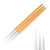 3 PCS Gold Nail Art Lines Painting Pen Brush Professional UV Gel Polish Tips 3D Design Manicure Drawing Tool Kit