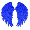 A Pair Sequin Feather Wing Shape Clothing Patch Sticker DIY Clothing Accessories