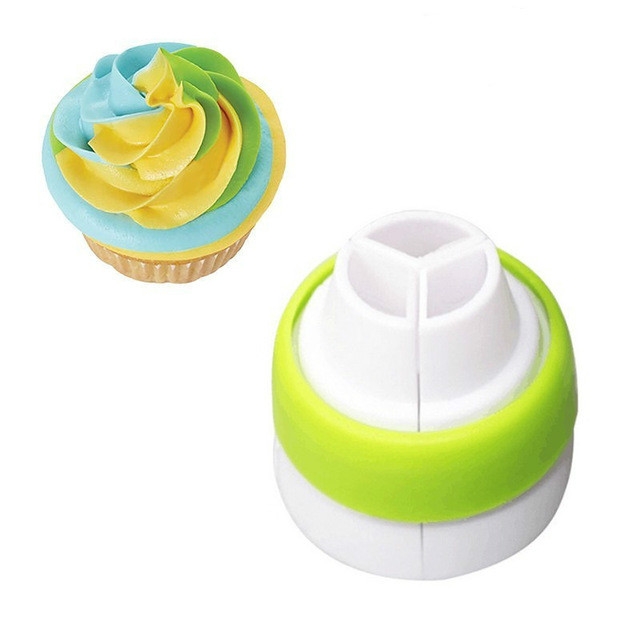 Nozzles Tips Cream Bag Tricolor Converter Cake Decorating Tools