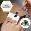 Salon Manicure Finger Ring Color Palette Make Up Cream Foundation Mixing Palette Cosmetic Make up Tool Stainless Steel Plate