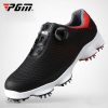 PGM Golf Waterproof Microfiber Leather Wide Sole Rotating Shoelaces Sneakers Outdoor Sport Shoes for Men(Color:Grey Blue Size:44)