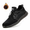 Jiefu Plush Flying Knitted Air Permeable Insulating Steel Head Anti Smashing And Anti Piercing Safety Shoes