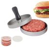 Household Food Grade Aluminum Alloy Kitchen Non-stick Coating Pressure Meat Patty Cake Hamburger Mold with 40 PCS Sided Silicone Papers