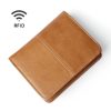 TP-195 Oilskin Leather Multi-functional Change Purse RFID Leather Wallet