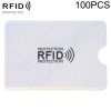 100 PCS Aluminum Foil Anti Theft RFID Blocking Sleeve Card Protector, Size: 9.1*6.3cm