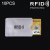 10 PCS Aluminum Foil RFID Blocking Credit Card ID Bank Card Case Card Holder Cover, Size: 9.1*6.3cm