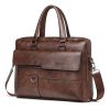WEIXIER 8619 Retro Style PU Leather Handbag Shoulder Bag Crossbody Bag for Men, Size: 38 x 30 x 11cm