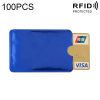 100pcs Aluminum Foil RFID Blocking Credit Card ID Bank Card Case Card Holder Cover, Size: 9 x 6.3cm