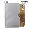 100 PCS Aluminum Foil RFID Blocking Credit Card ID Bank Card Case Card Holder Cover, Size: 9.3 x 6cm