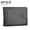 9601 Antimagnetic RFID Mini Crazy Horse Texture Leather Wallet Billfold