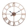 40cm Retro Living Room Iron Round Roman Numeral Mute Decorative Wall Clock