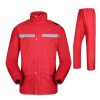 Durable Reflective Motorcycle Split Raincoat Pants Riding Bicycle Electric Bike Windproof Waterproof Rain Wear for Adult, Size: XL(Red)