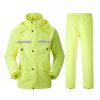 Durable Reflective Motorcycle Split Raincoat Pants Riding Bicycle Electric Bike Windproof Waterproof Rain Wear for Adult, Size: L(Fluorescent Yellow )