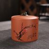 Ceramic Redware Tea Pot Storage Sealed Tea Tank