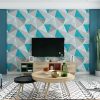 Home Geometric Wallpaper Deerskin Velvet Non-self-adhesive Thickened Wallpaper