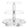YX062 3 Tier Acrylic Circular Cupcake Stand