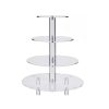 YX064 4 Tier Acrylic Circular Cupcake Stand