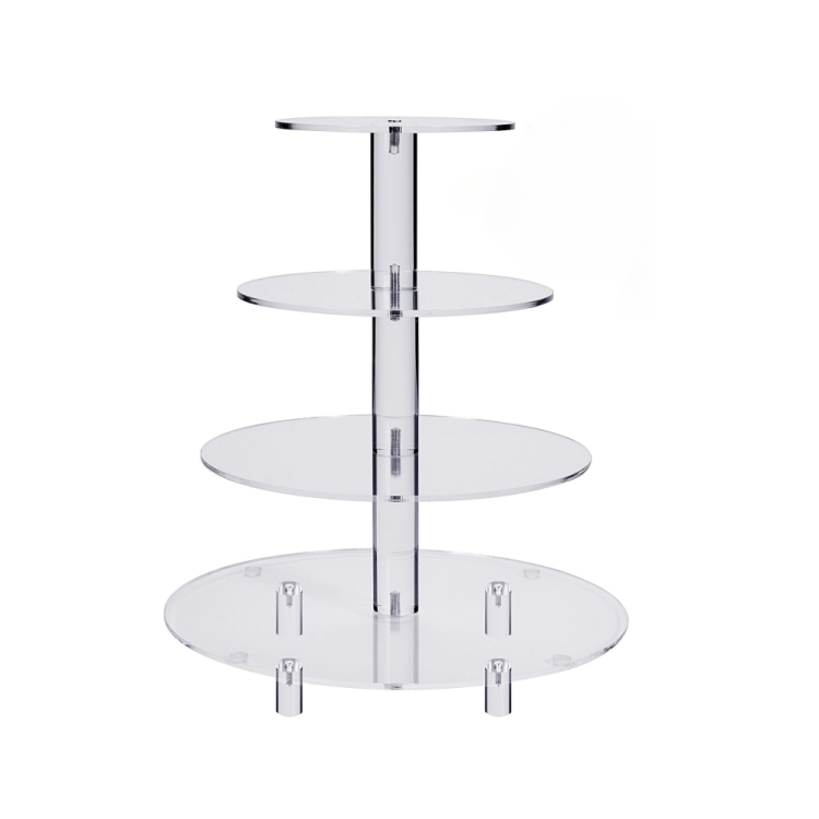YX064 4 Tier Acrylic Circular Cupcake Stand