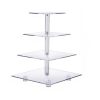 YX065 4 Tier Acrylic Square Cupcake Stand