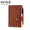 FY2401 RFID Anti-magnetic Triple Fold Crazy Horse Texture PU Card Bag