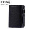 FY2403 RFID Anti-magnetic Crazy Horse Texture PU Dual Box Card Bag