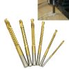 6 PCS/Set High Speed Steel Straight Shank Twist Drill Bit for Drilling Metal, Wood and Plastics