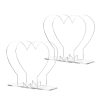2pcs YX012 Transparent Acrylic Table Paper Towel Organizer